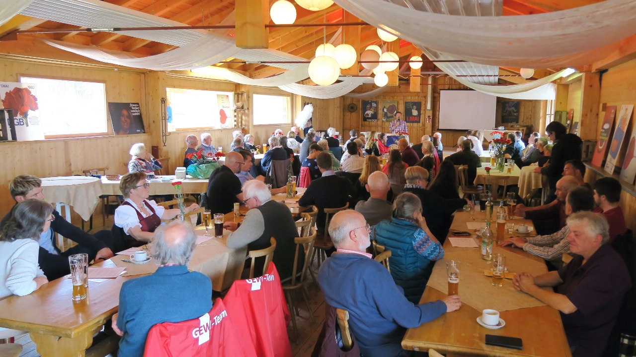 Erstes Bild der traditionellen Maifeier des DGB