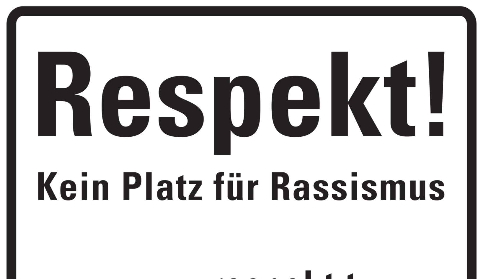 Respektschild als Bild