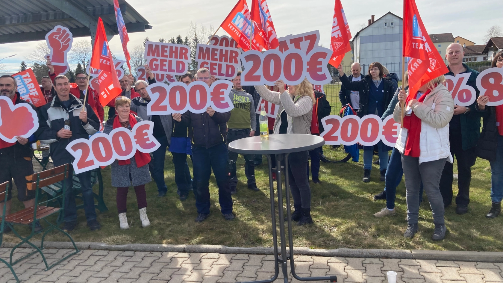 Zweiter Warnstreik bei DBI in Schongau März 2023 Tagschicht 2