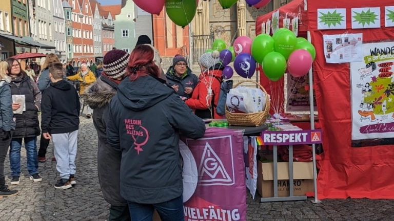 Aktionstag 2023 der Weilheimer Metallerinnen in Landsberg am Lech - am Stand 