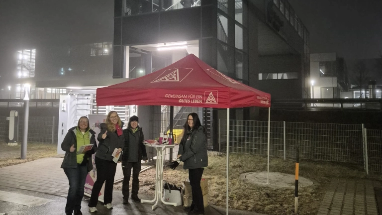 Toraktion beim Hirschvogel in Denklingen zur Weltfrauentag und zur BR-Wahl