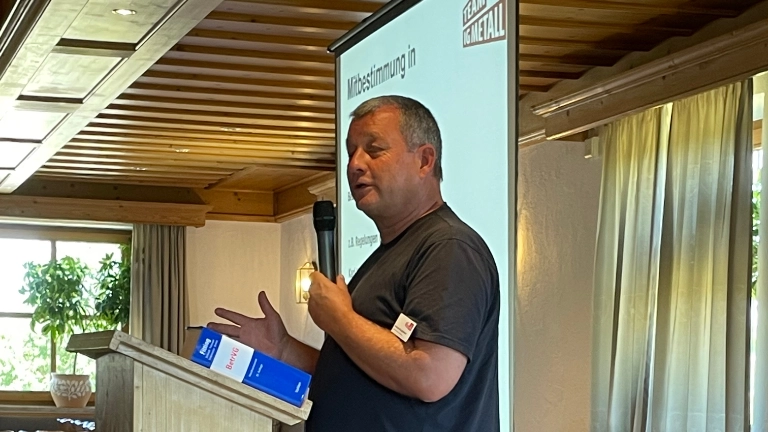 Andreas Neugebauer, BR bei Xylem Analytics Germany, referiert auf dem BR Empfang 2022 in Paterzell