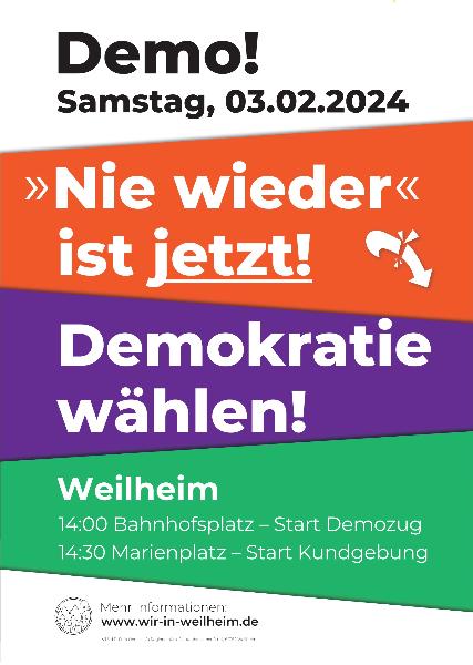 Demo gegen Rechts in Weilheim