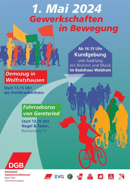 1. Mai 2024 in Wolfratshausen Geretsried Faltblatt