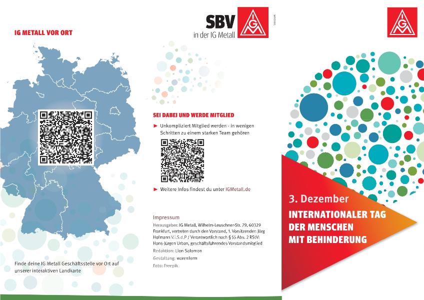 Internationaler Tag der Menschen mit Behinderung