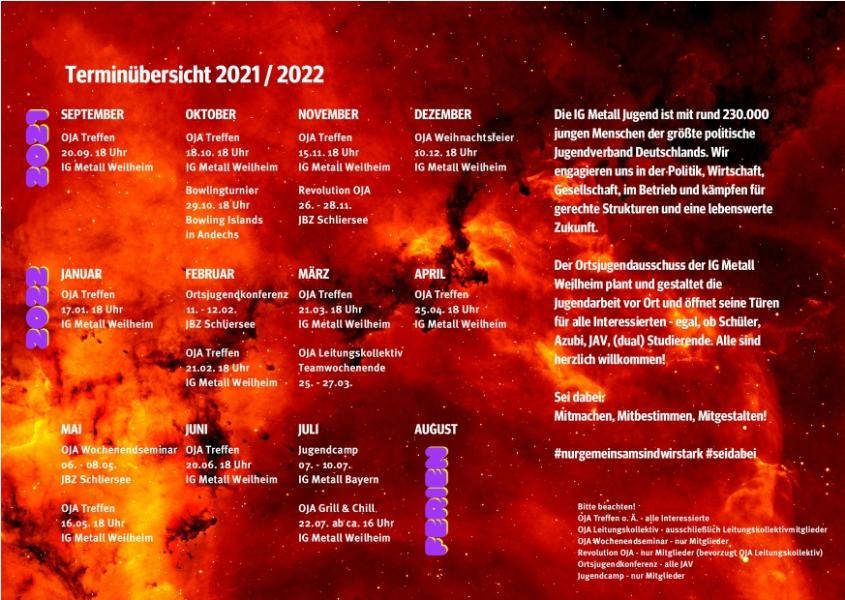 IG Metall Jugend Weilhem Kalender