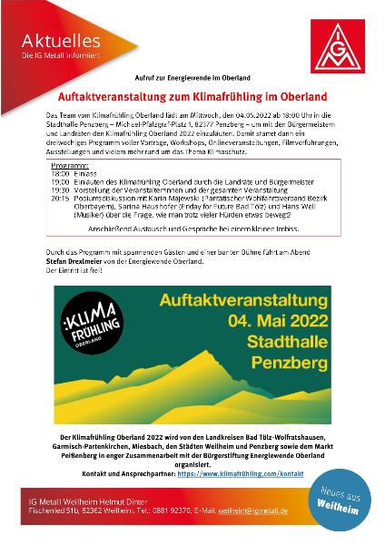 Infozette zum Klimafrühling Oberland