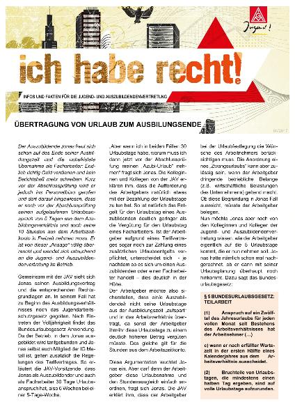 Uebertragung Urlaub